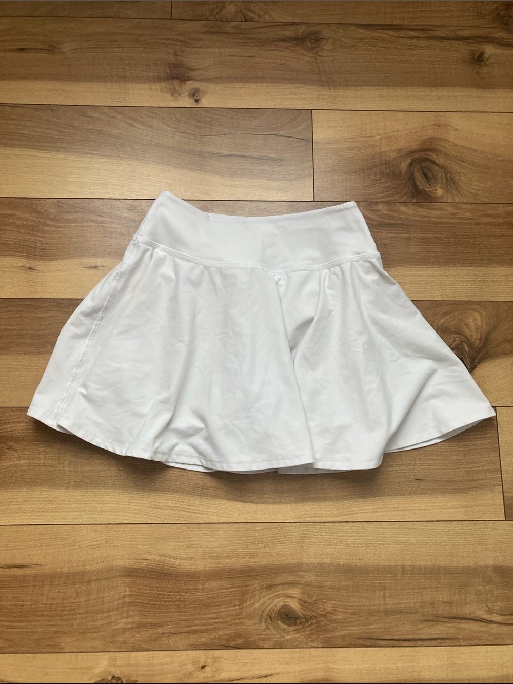 Beyond Yoga White Spacedye Hot Shot Circle Skirt Skort